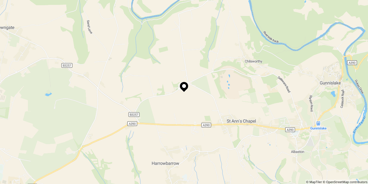 Approximate location of Coxpark, Gunnislake, Cornwall, PL18 9BD