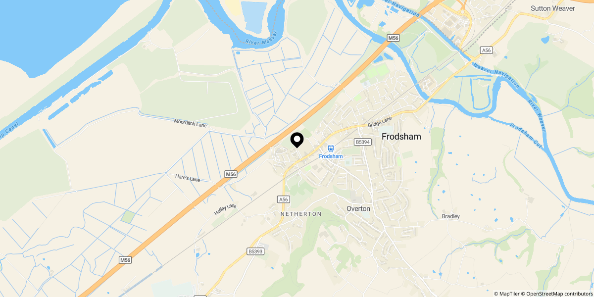 Approximate location of Tilbey Drive, Marsh Lane, Frodham, Cheshire, WA6 7BX