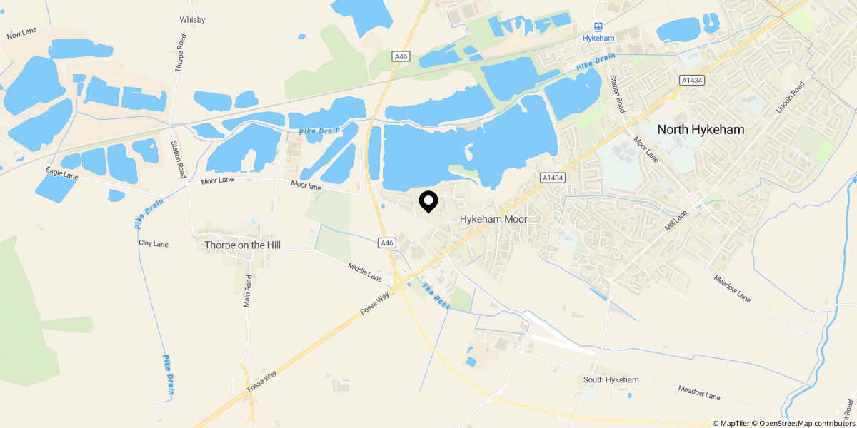 Approximate location of Broxburn Park, South Hykeham, Lincoln, LN6 9NJ