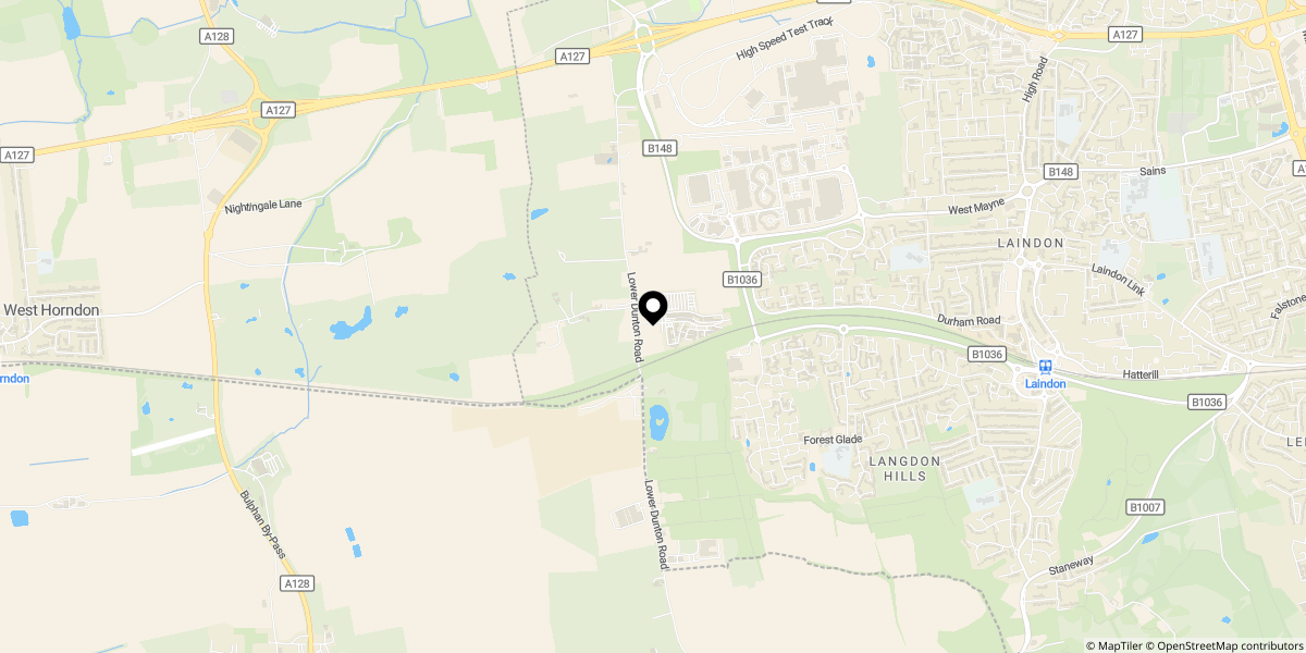 Approximate location of Dunton View Dunton Park, Lower Dunton Road, Brentwood, Essex, CM13 3SX